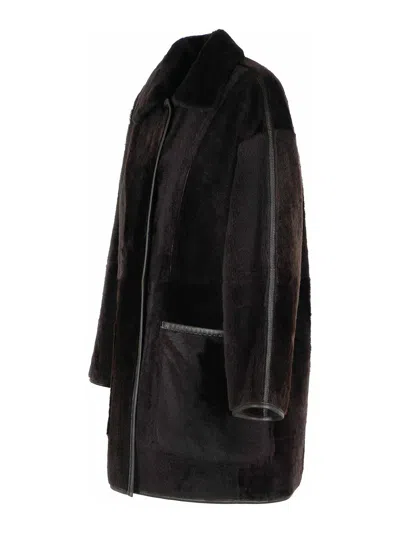 Max Mara Reversible Coat In Black