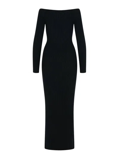 Max Mara Arnes 1234 Sheath Dress In Wool And Cachemire In Black