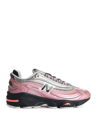 New Balance 1000 Pink Fabric Blend Sneakers In Animal Print