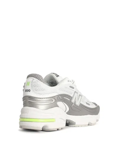 New Balance 1000 White Fabric Blend Sneakers In Animal Print