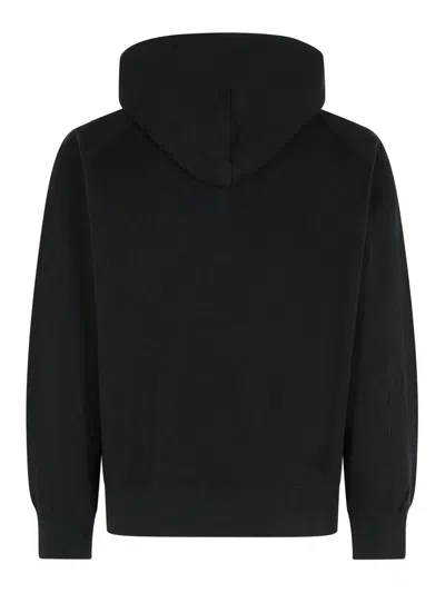 Sacai X Carhartt Wip Logo Patch Hooded Sweatshirt In Black