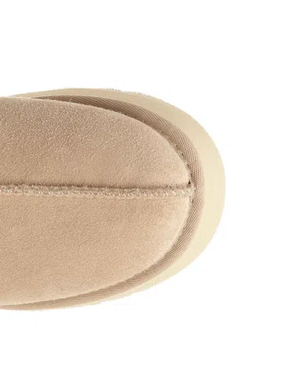 Ugg Tazz Wool-blend Fleece-lined Embroidered Suede Platform Slippers In Multi