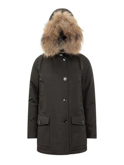 Woolrich Coats Blacks And Greys In Black