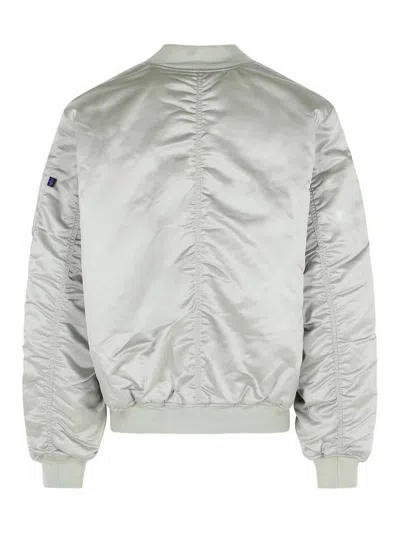 Alpha Industries Ma-1 Uv Grey Nylon Bomber Jacket In Gray