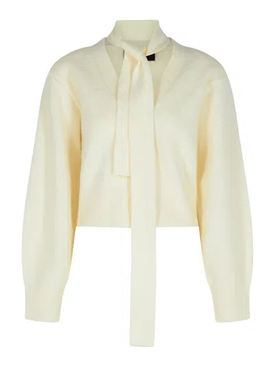 Rotate Birger Christensen Karolyn Ivory Alpaca Blend Sweater In Neutral