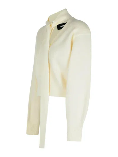 Rotate Birger Christensen Karolyn Ivory Alpaca Blend Sweater In Neutral