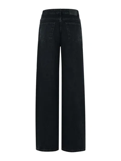 Rotate Birger Christensen Jeans Con Bottoni Black Denim In Black