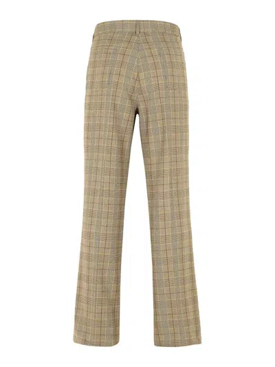 Amiri Beige Virgin Wool Blend Trousers Men In Nude