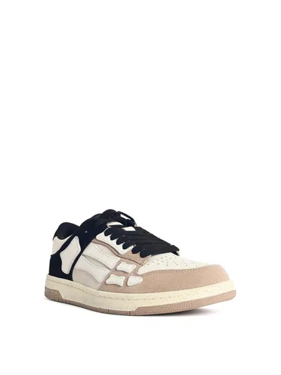 Amiri Low Top Distressed Sneakers In Animal Print