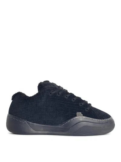 Erl Suede Vamp Sneakers In Black