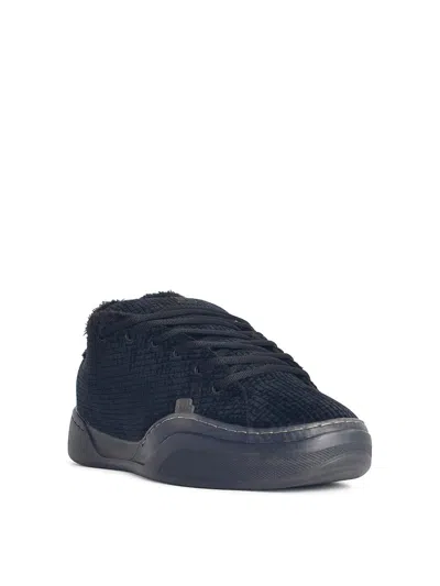 Erl Suede Vamp Sneakers In Black