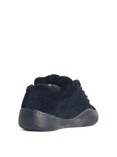 Erl Suede Vamp Sneakers In Black