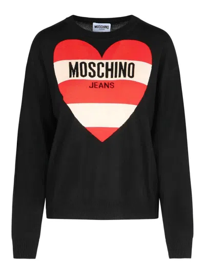 Moschino Jeans Mesh With Inlay Pattern In Multi