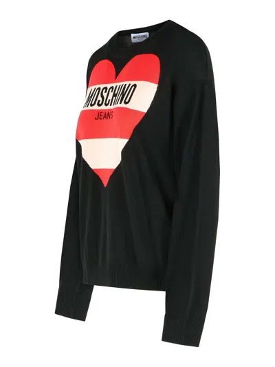 Moschino Jeans Mesh With Inlay Pattern In Multi