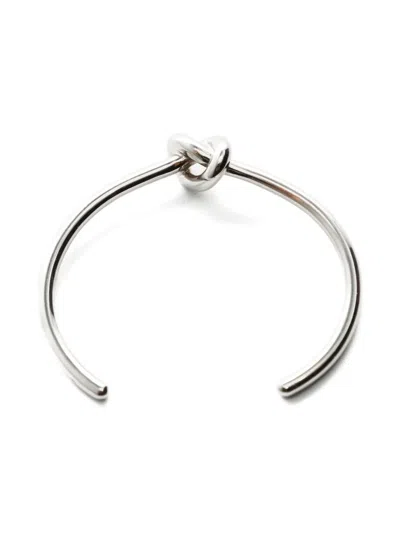 Pre-owned Celine 2020-2025 Knot-detail Bracelet In Silver