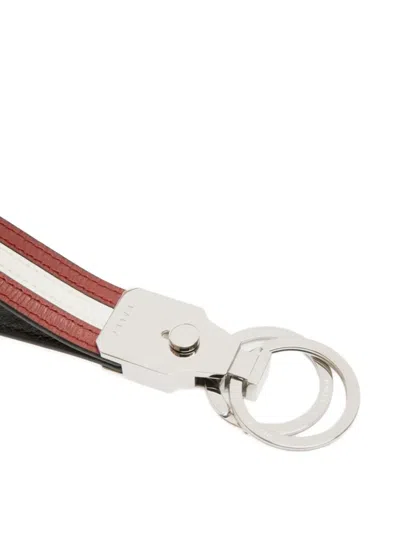 Bally Leather Keyring In Multi