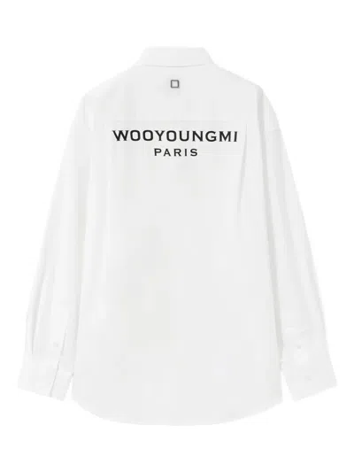 Wooyoungmi Pocket Logo Shirt In White