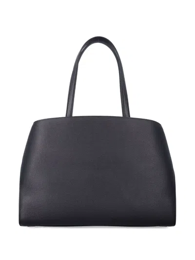 Ferragamo Hug Top-zip Leather Shoulder Bag In Black