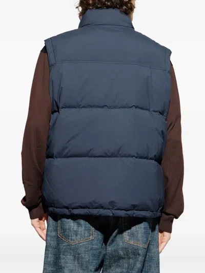 Moose Knuckles Everest Puffer Gilet In Blue