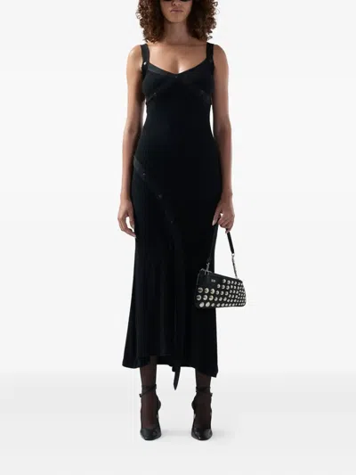 Gcds Button Strap Dress In Black