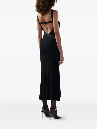 Gcds Button Strap Dress In Black