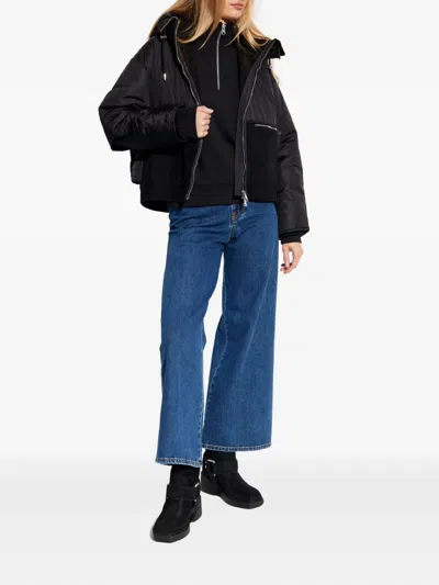 Add Quited-pattern Ped Jacket In Animal Print