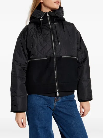 Add Quited-pattern Ped Jacket In Animal Print