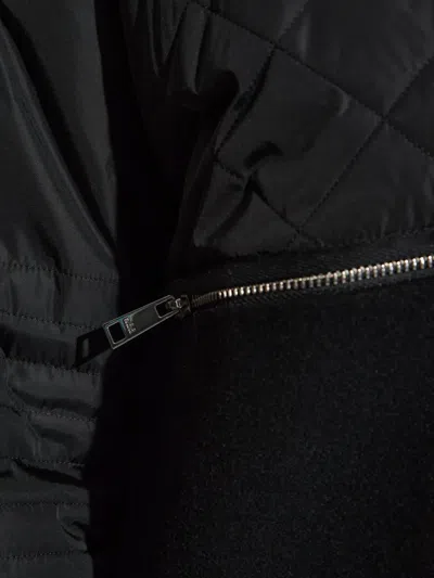 Add Quited-pattern Ped Jacket In Animal Print