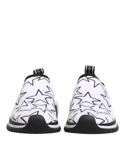 Dolce & Gabbana White Stars Sorrento Low Top Sneakers Women's Shoes In Multi