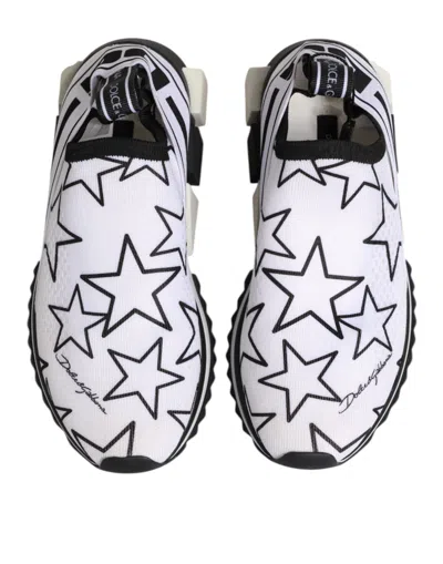 Dolce & Gabbana White Stars Sorrento Low Top Sneakers Women's Shoes In Multi