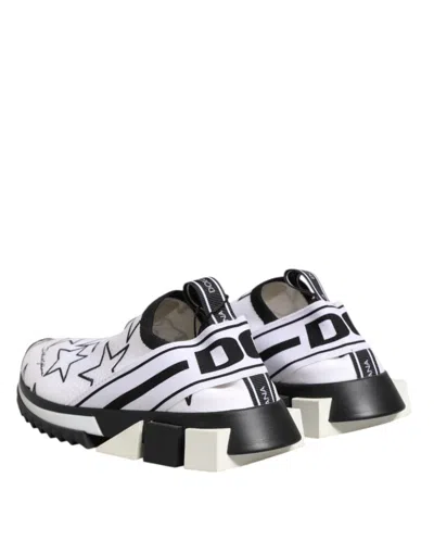 Dolce & Gabbana White Stars Sorrento Low Top Sneakers Women's Shoes In Multi