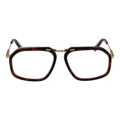 Ermenegildo Zegna Burgundy Men Optical Frames In Gold