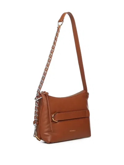 Coccinelle Chain Strap Shoulder Bag In Brown