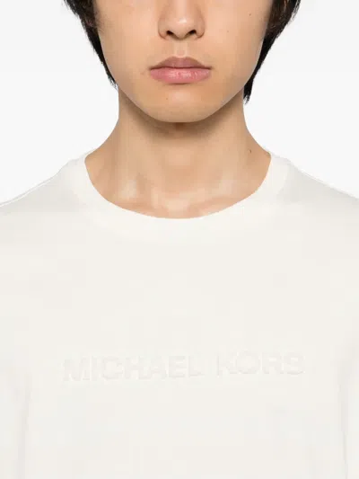 Michael Kors Logo-embossed T-shirt In White