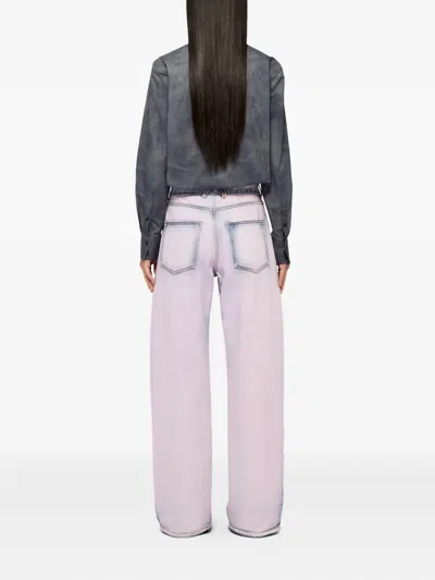 Msgm Logo Jeans In Pink