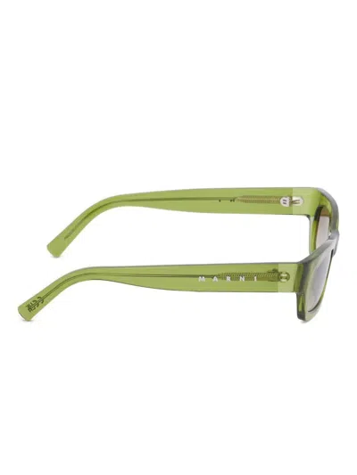 Marni Eyewear Rectangular-frame Sunglasses In Green