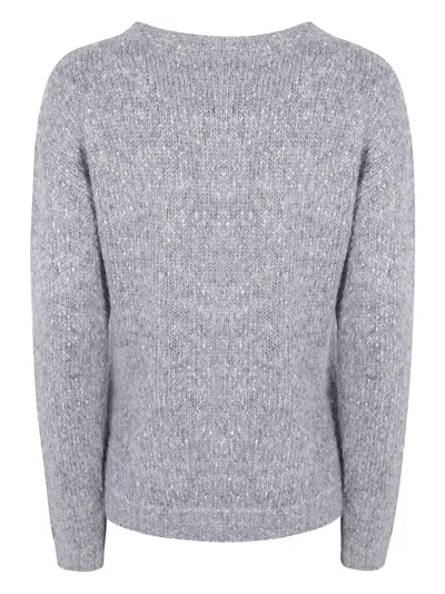 Anne Claire Crew-neck Sweater In Animal Print