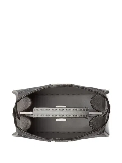 Fendi Small Peekaboo Iseeu Selleria Stitching Tote Bag In Gray