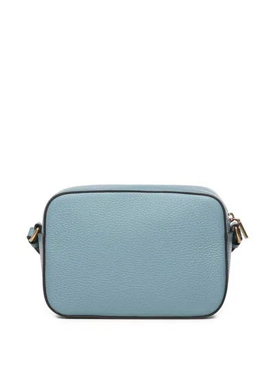Coccinelle Flap Leather Shoulder Bag In Blue