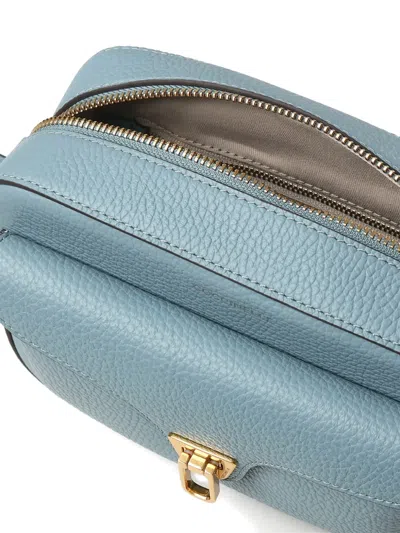 Coccinelle Flap Leather Shoulder Bag In Blue