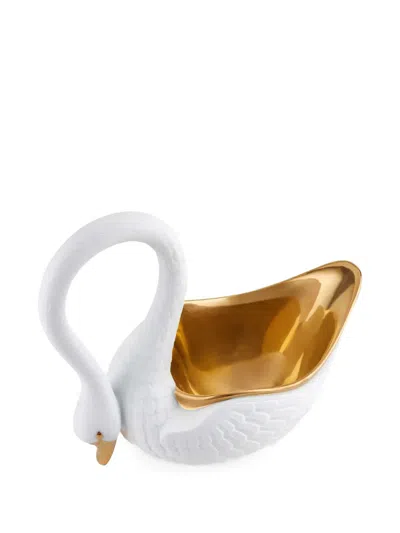 L'objet Large Swan Centerpiece (36cm X 33cm) In White
