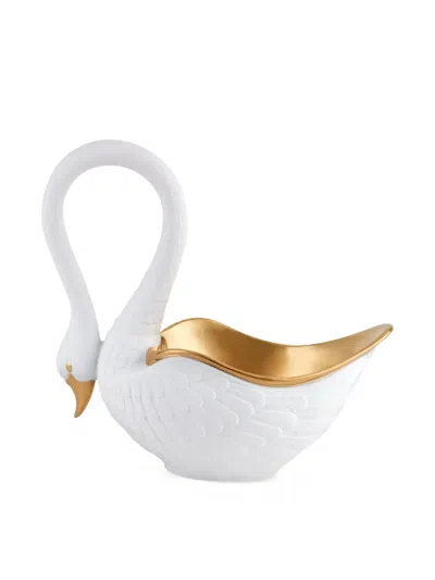 L'objet Large Swan Centerpiece (36cm X 33cm) In White
