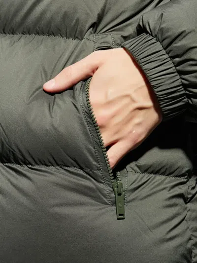 Add Hooded Ped Jacket In Green