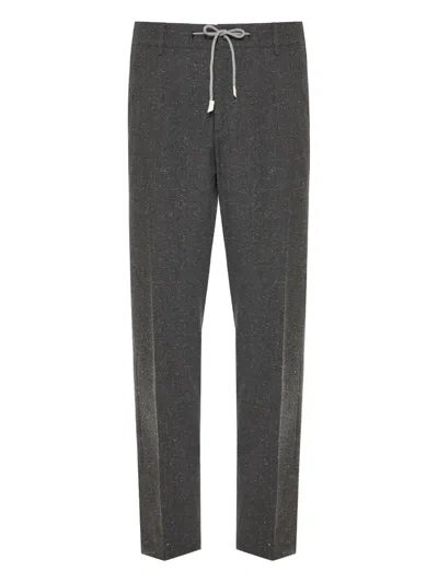 Eleventy Drawstring Trousers In Gray
