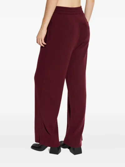 Lanvin Elasticated-waistband Wool-blend Trousers In Red