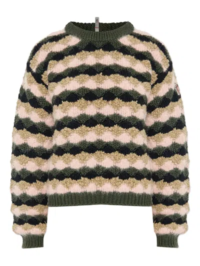 Moncler Striped-pattern Sweater In Multi