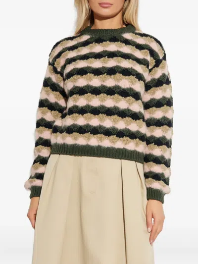 Moncler Striped-pattern Sweater In Multi