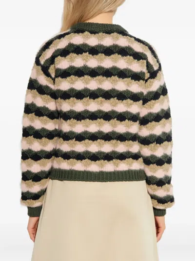 Moncler Striped-pattern Sweater In Multi