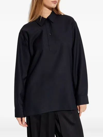 Studio Nicholson Pinole Wool Polo Top In Multi