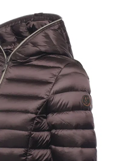 Save The Duck Hooded Zip Coat In Neutral